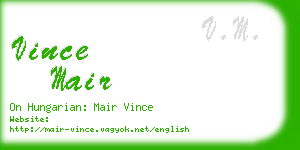 vince mair business card